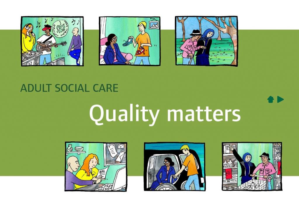 Quality Matters front cover depicting scenes of good care