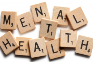 Mental health written out as scrabble letters