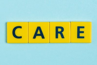 Care in scrabble letters