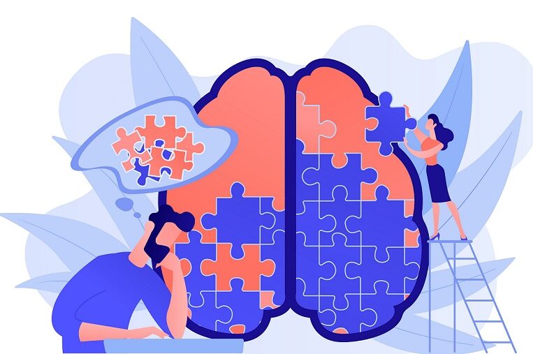 The brain represented as a puzzle.