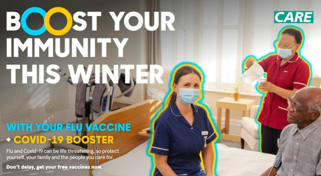 Winter vaccination campaign poster