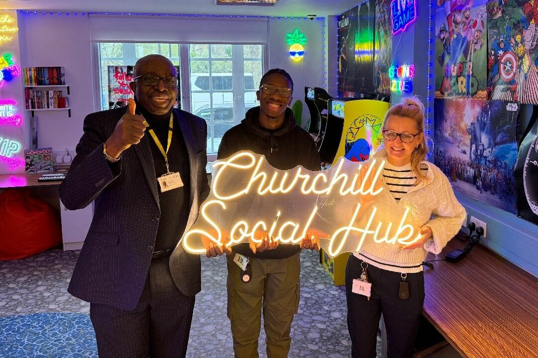 Churchill Social Hub shows off its bright signage